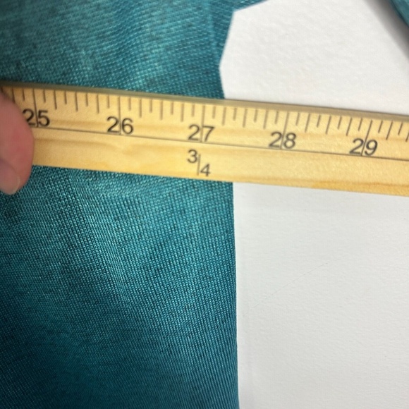 OneWorld Cardigan Women 2X Blue Paisley Trim Boho Open Front Long‎ Sleeve Artsy - Picture 4 of 7